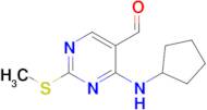 4-(Cyclopentylamino)-2-(methylthio)pyrimidine-5-carbaldehyde