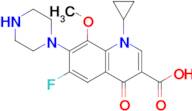1-Cyclopropyl-6-fluoro-8-methoxy-4-oxo-7-(piperazin-1-yl)-1,4-dihydroquinoline-3-carboxylic acid