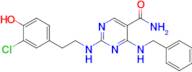 4-(Benzylamino)-2-((3-chloro-4-hydroxyphenethyl)amino)pyrimidine-5-carboxamide