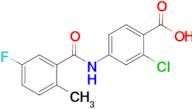 2-Chloro-4-(5-fluoro-2-methylbenzamido)benzoic acid