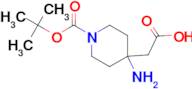 2-(4-Amino-1-(tert-butoxycarbonyl)piperidin-4-yl)acetic acid