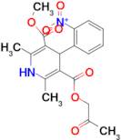 3-Methyl 5-(2-oxopropyl) 2,6-dimethyl-4-(2-nitrophenyl)-1,4-dihydropyridine-3,5-dicarboxylate