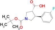 trans-1-(tert-Butoxycarbonyl)-4-(3-fluorophenyl)pyrrolidine-3-carboxylic acid