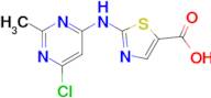 2-((6-Chloro-2-methylpyrimidin-4-yl)amino)thiazole-5-carboxylic acid