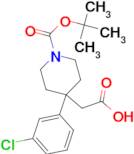 2-[1-(tert-Butoxycarbonyl)-4-(3-chlorophenyl)piperidin-4-yl]acetic acid