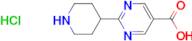 2-(PIPERIDIN-4-YL)PYRIMIDINE-5-CARBOXYLIC ACID HCL