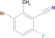 3-BROMO-6-FLUORO-2-METHYLBENZONITRILE