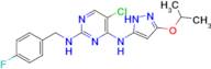 5-CHLORO-N2-(4-FLUOROBENZYL)-N4-(5-ISOPROPOXY-1H-PYRAZOL-3-YL)PYRIMIDINE-2,4-DIAMINE