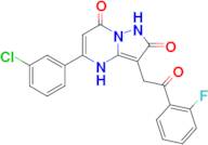 5-(3-CHLOROPHENYL)-3-(2-(2-FLUOROPHENYL)-2-OXOETHYL)PYRAZOLO[1,5-A]PYRIMIDINE-2,7(1H,4H)-DIONE