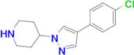 4-(4-(4-Chlorophenyl)-1H-pyrazol-1-yl)piperidine