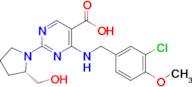 (S)-4-((3-Chloro-4-methoxybenzyl)amino)-2-(2-(hydroxymethyl)pyrrolidin-1-yl)pyrimidine-5-carboxylic acid