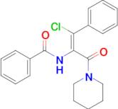 (Z)-N-(1-Chloro-3-oxo-1-phenyl-3-(piperidin-1-yl)prop-1-en-2-yl)benzamide