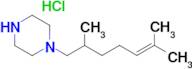 1-(2,6-dimethylhept-5-enyl)piperazine hydrochloride