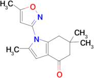 2,6,6-trimethyl-1-(5-methylisoxazol-3-yl)-5,6,7-trihydroindol-4-one, 98%