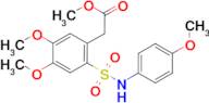 Methyl 2-(4,5-dimethoxy-2-(((4-methoxyphenyl)amino)sulfonyl)phenyl)acetate, 95%