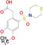 2-(4,5-Dimethoxy-2-(thiomorpholin-4-ylsulfonyl)phenyl)acetic acid, 95%