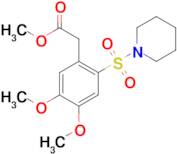 Methyl 2-(4,5-dimethoxy-2-(piperid-1-ylsulfonyl)phenyl)acetate, 95%