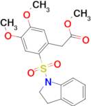 Methyl 2-(2-(indolin-1-ylsulfonyl)-4,5-dimethoxyphenyl)acetate, 95%