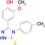 5-(4-Hydroxy-3-methoxyphenyl)-4-(p-tolyl)-2,4-dihydro-3H-1,2,4-triazole-3-thione