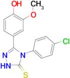 4-(4-Chlorophenyl)-5-(4-hydroxy-3-methoxyphenyl)-2,4-dihydro-3H-1,2,4-triazole-3-thione