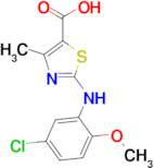 2-((5-Chloro-2-methoxyphenyl)amino)-4-methyl-1,3-thiazole-5-carboxylic acid, 95%