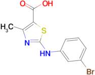 2-((3-Bromophenyl)amino)-4-methyl-1,3-thiazole-5-carboxylic acid, 95%