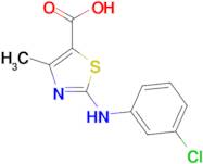 2-((3-Chlorophenyl)amino)-4-methyl-1,3-thiazole-5-carboxylic acid, 95%