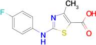 2-((4-Fluorophenyl)amino)-4-methyl-1,3-thiazole-5-carboxylic acid, 95%