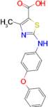 2-((4-Phenoxyphenyl)amino)-4-methyl-1,3-thiazole-5-carboxylic acid, 95%