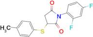 1-(2,4-Difluorophenyl)-3-(p-tolylthio)pyrrolidine-2,5-dione