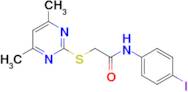 2-(4,6-dimethylpyrimidin-2-ylthio)-N-(4-iodophenyl)acetamide, 95%