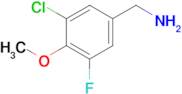 3-Chloro-5-fluoro-4-methoxybenzylamine