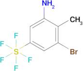 3-Bromo-2-methyl-5-(pentafluorosulfur)aniline