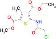 5-(2-Chloro-acetylamino)-3-methyl-thiophene-2,4-dicarboxylic acid 4-ethyl ester 2-methyl ester