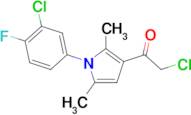 2-chloro-1-[1-(3-chloro-4-fluorophenyl)-2,5-dimethyl-1H-pyrrol-3-yl]ethanone