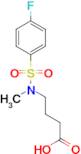 4-[[(4-fluorophenyl)sulfonyl](methyl)amino]butanoic acid