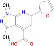 6-(2-furyl)-1,3-dimethyl-1H-pyrazolo[3,4-b]pyridine-4-carboxylic acid