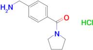 1-[4-(pyrrolidin-1-ylcarbonyl)phenyl]methanamine hydrochloride