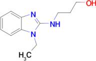3-[(1-ethyl-1H-1,3-benzodiazol-2-yl)amino]propan-1-ol