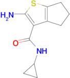 2-amino-N-cyclopropyl-4H,5H,6H-cyclopenta[b]thiophene-3-carboxamide