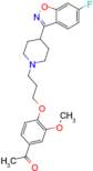 1-(4-{3-[4-(6-fluoro-1,2-benzoxazol-3-yl)piperidin-1-yl]propoxy}-3-methoxyphenyl)ethan-1-one