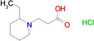 3-(2-ethyl-1-piperidinyl)propanoic acid hydrochloride