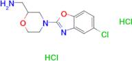 {[4-(5-chloro-1,3-benzoxazol-2-yl)-2-morpholinyl]methyl}amine dihydrochloride