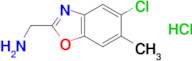 [(5-chloro-6-methyl-1,3-benzoxazol-2-yl)methyl]amine hydrochloride