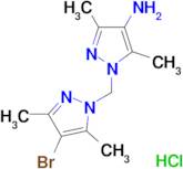 1-[(4-bromo-3,5-dimethyl-1H-pyrazol-1-yl)methyl]-3,5-dimethyl-1H-pyrazol-4-amine hydrochloride