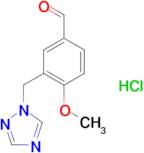 4-methoxy-3-(1H-1,2,4-triazol-1-ylmethyl)benzaldehyde hydrochloride