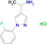 {1-[1-(2-fluorophenyl)-1H-pyrazol-4-yl]ethyl}amine hydrochloride