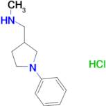 N-methyl-1-(1-phenyl-3-pyrrolidinyl)methanamine hydrochloride