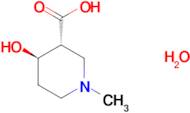 (3R,4R)-4-hydroxy-1-methyl-3-piperidinecarboxylic acid hydrate