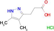 3-(3,4-dimethyl-1H-pyrazol-5-yl)propanoic acid hydrochloride